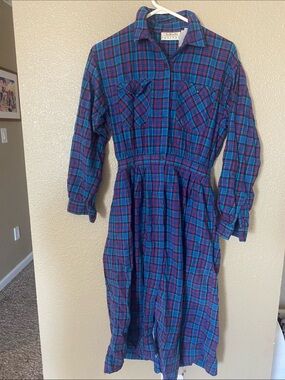 Plaid True Vintage 80s Dress